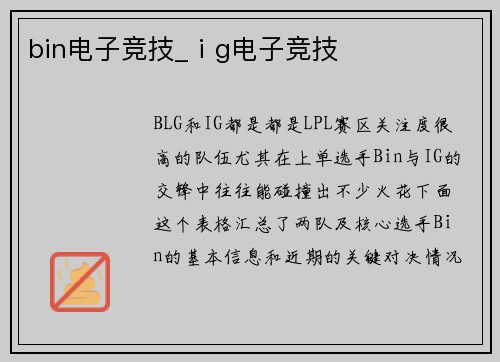 bin电子竞技_ⅰg电子竞技